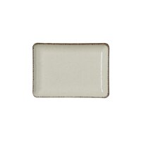 WAS Teller flach, eckig, 18 x 13 x 2 cm, grau, Porzellan,...