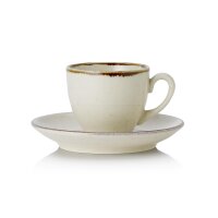 WAS Espresso Tasse mit Untertasse Set 90 ml, grau,...