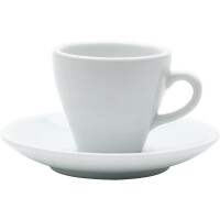 WAS 12-teiliges Espresso-Tassen Set 90 ml, weiß, Porzellan, Italia Serie