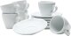 WAS Espresso Tassen Set mit Untertassen 90 ml, weiß, Porzellan, 6 Stück, Italia Serie