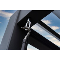 »Mirador 3x3 Classic« Lamellendach Pergola Pavillon, anthrazit, Aluminium