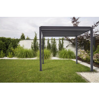 »Mirador 3x4 Classic« Lamellendach Pergola Pavillon, anthrazit, Aluminium