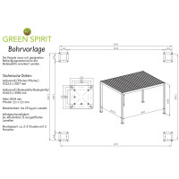 »Mirador 3x4 Classic« Lamellendach Pergola Pavillon, anthrazit, Aluminium