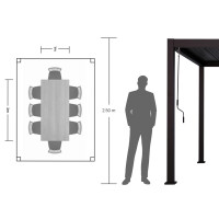 »Mirador 3x4 Classic« Lamellendach Pergola Pavillon, weiß, Aluminium