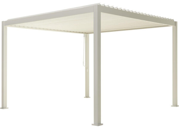 »Mirador 3x3 Deluxe« Lamellendach Pergola Pavillon weiß