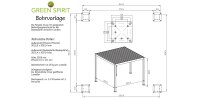 »Mirador 3x3 Deluxe« Lamellendach Pergola Pavillon weiß