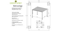 »Mirador 3x3,6 Deluxe« Lamellendach Pergola Pavillon anthrazit