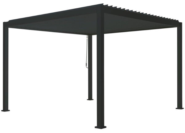 »Mirador 3,6x3,6 Deluxe« Lamellendach Pergola Pavillon anthrazit