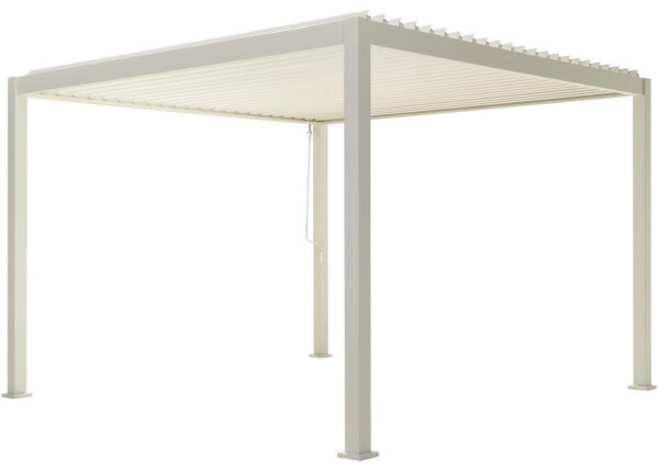 »Mirador 3,6x3,6 Deluxe« Lamellendach Pergola Pavillon weiß