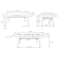 Gartentisch »Sydney« Aluminium, ausziehbar, 160-210x90x75cm von bellavista - Home&Garden