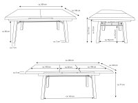 Gartentisch Ontario, Aluminium, ausziehbar 200-260x100x77cm