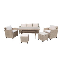 Dininglounge Set »Madeira II« braun, Polyrattan, für 7 Personen von bellavista - Home&Garden