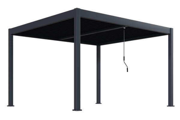 Deluxe 3,6x4m Aluminium Lamellendach Pergola Pavillon anthrazit