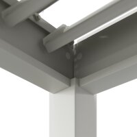 Deluxe 3,6x4m Aluminium Lamellendach Pergola Pavillon weiß