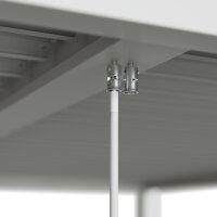 Deluxe 3,6x4m Aluminium Lamellendach Pergola Pavillon weiß