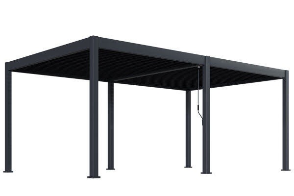 Deluxe 3,6x6m Aluminium Lamellendach Pergola Pavillon anthrazit