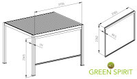 Sonnenrollo für 4m »Mirador« Pergola Classic & Deluxe anthrazit