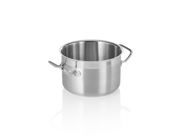 WAS Bratentopf Ø 18 cm, 4 Liter, Chromnickelstahl 18/10, Cookware 21 Serie