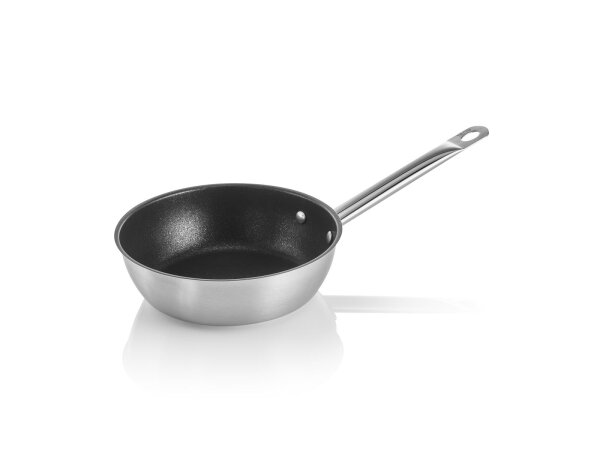 WAS Sauteuse mit Antihaftbeschichtung,Ø 13,5 cm, Chromnickelstahl 18/10, Cookware 21 Serie