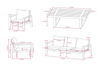 Alu Gartenmöbel Set Atria