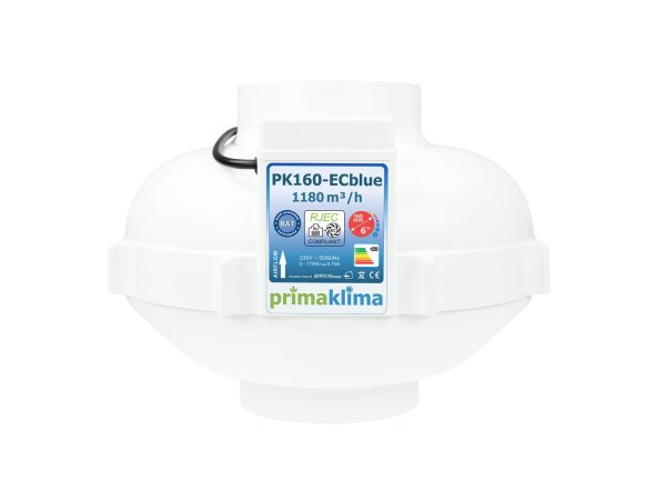 PrimaKlima PK160-ECblue Rohrventilator, 1180 m³/h - 160 mm